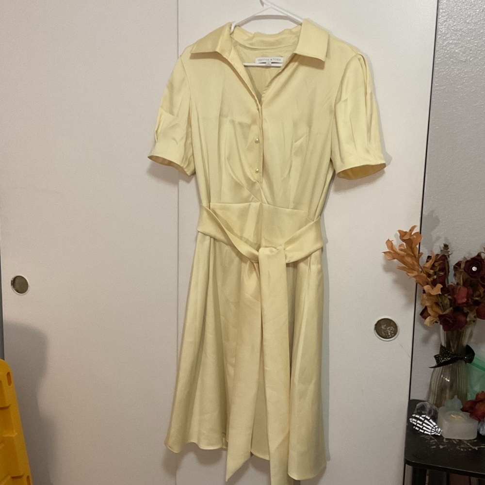 Preston & York Light Yellow Midi Dress